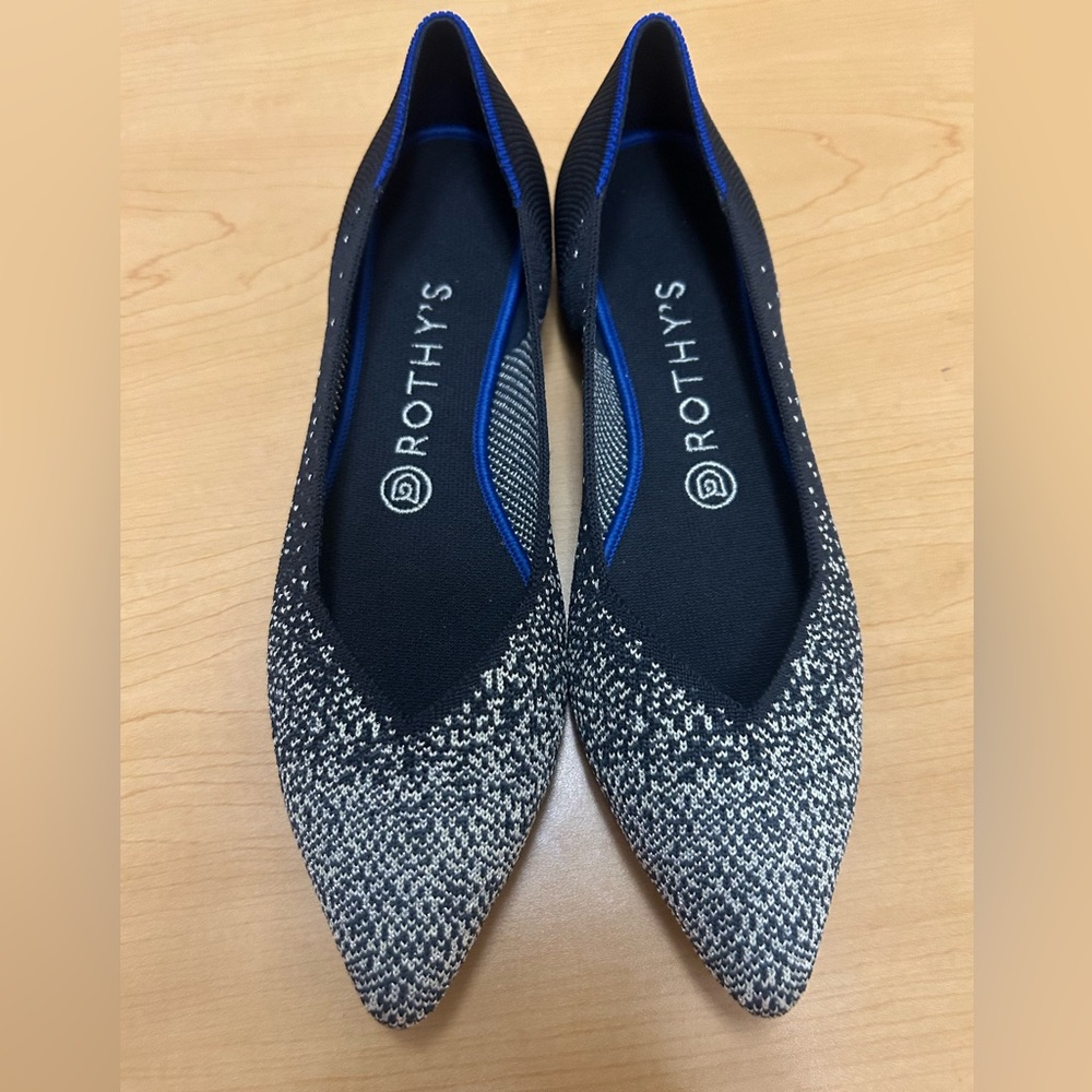 Mint Rothy’s RARE The Point Blue Pointed Womens Sz 8.5 NWOB